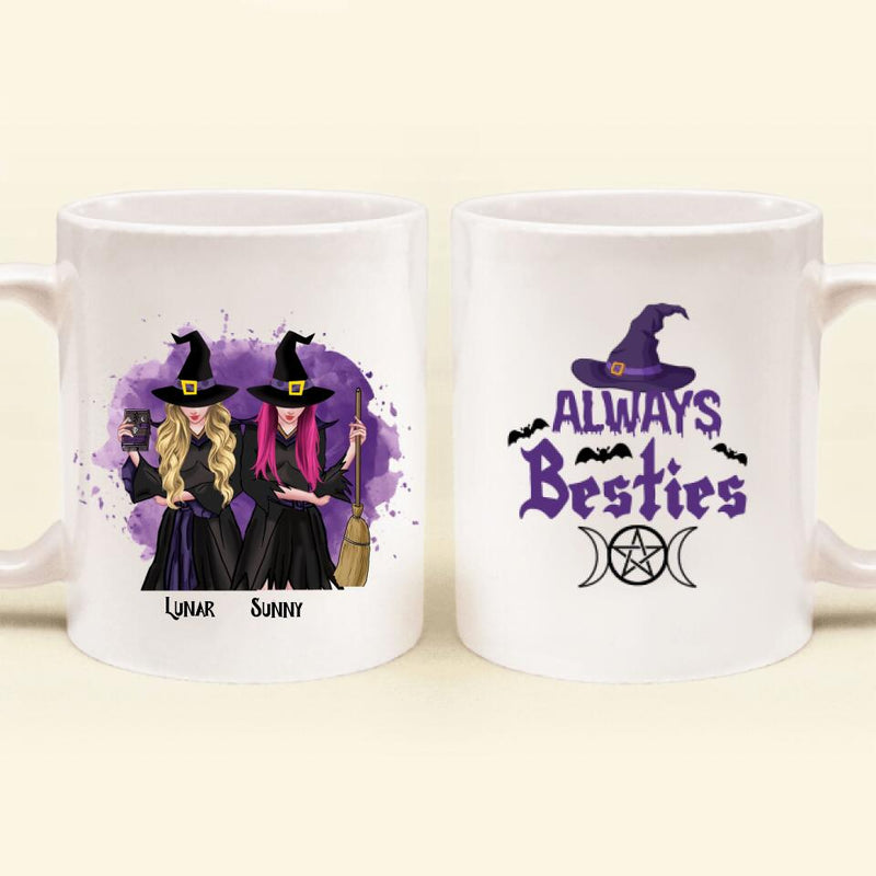 Personalized Witch Friends Coffee Mug - Up to 3 Friends - Always Besties