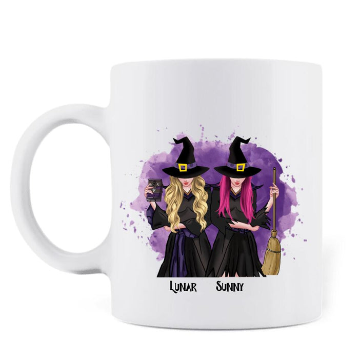 Custom Personalized Witch Friends Coffee Mug - Upto 3 Friends - Always Besties