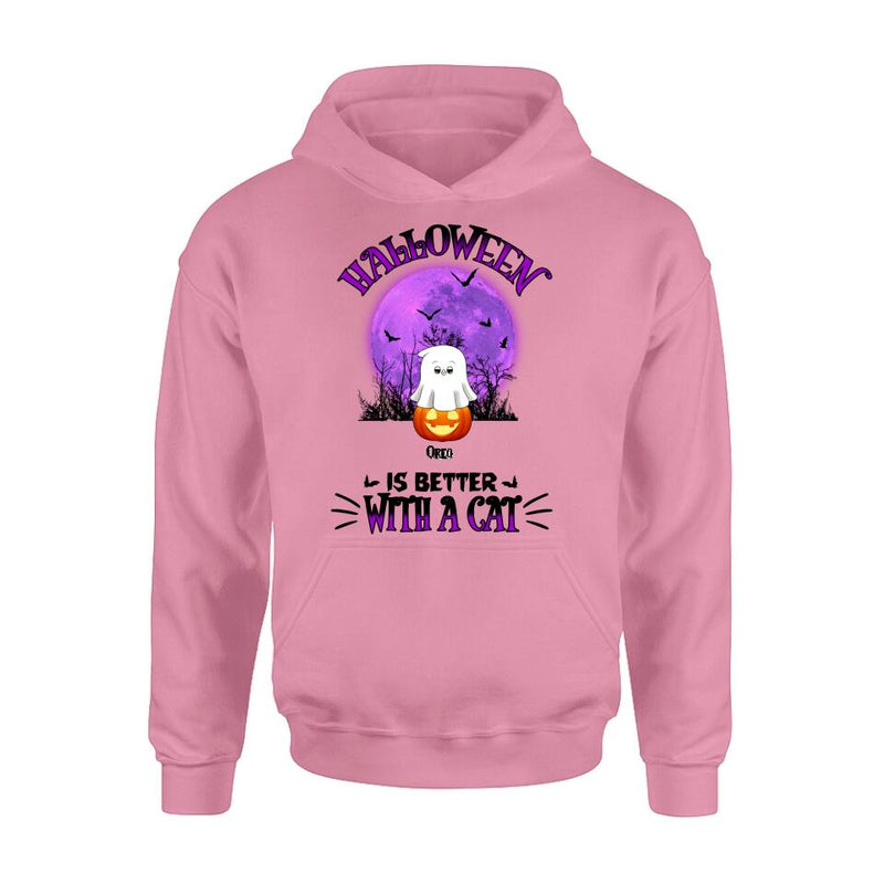 Personalized Halloween Cats Shirt/Hoodie - Gift Idea For Halloween/Cat Lovers - Up to 6 Cats - Purranormal Cativity