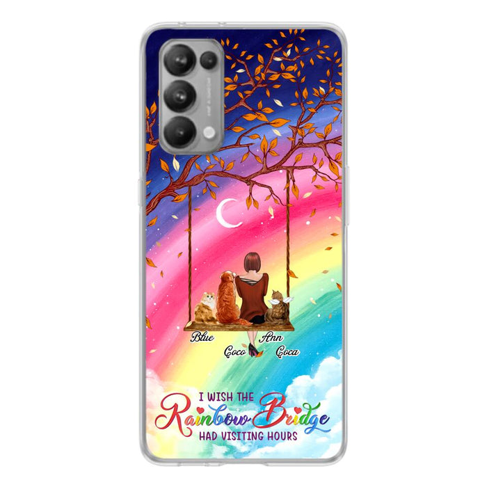 Custom Personalized Pet Mom Phone Case - Memorial Gift For Dog/ Cat Lover - I Wish The Rainbow Bridge Had Visiting Hours - Case For Xiaomi, Oppo And Huawei