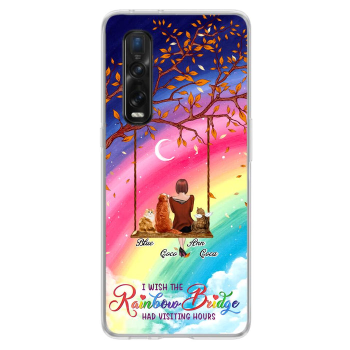 Custom Personalized Pet Mom Phone Case - Memorial Gift For Dog/ Cat Lover - I Wish The Rainbow Bridge Had Visiting Hours - Case For Xiaomi, Oppo And Huawei