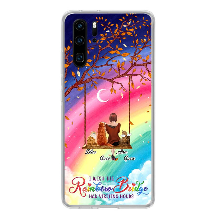 Custom Personalized Pet Mom Phone Case - Memorial Gift For Dog/ Cat Lover - I Wish The Rainbow Bridge Had Visiting Hours - Case For Xiaomi, Oppo And Huawei