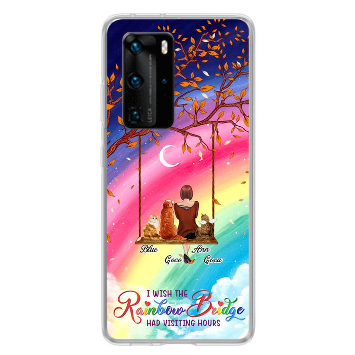 Custom Personalized Pet Mom Phone Case - Memorial Gift For Dog/ Cat Lover - I Wish The Rainbow Bridge Had Visiting Hours - Case For Xiaomi, Oppo And Huawei