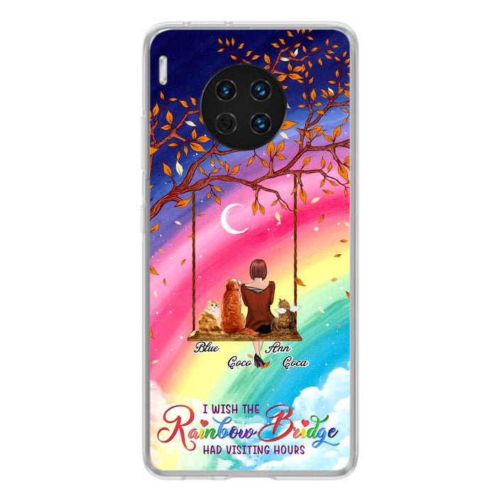 Custom Personalized Pet Mom Phone Case - Memorial Gift For Dog/ Cat Lover - I Wish The Rainbow Bridge Had Visiting Hours - Case For Xiaomi, Oppo And Huawei