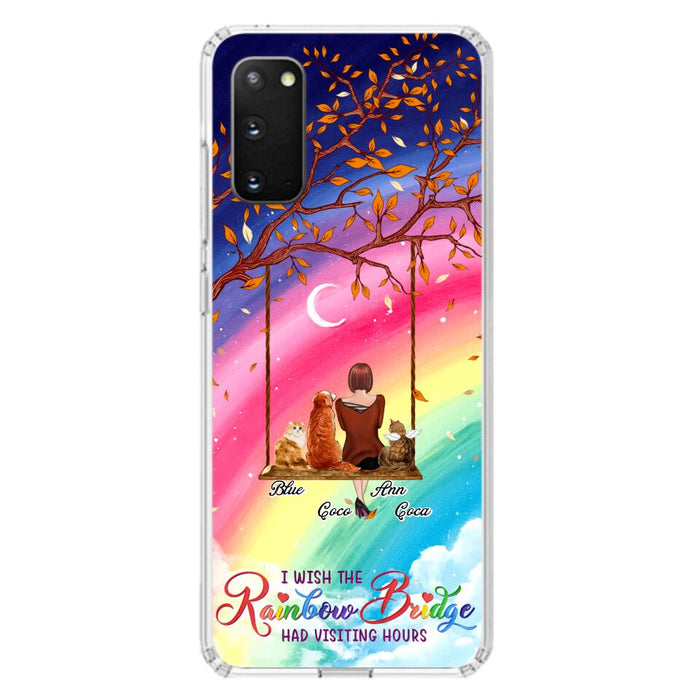 Custom Personalized Pet Mom Phone Case - Memorial Gift For Dog/ Cat Lover - I Wish The Rainbow Bridge Had Visiting Hours - Case For iPhone And Samsung