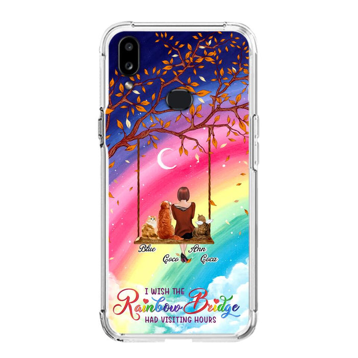 Custom Personalized Pet Mom Phone Case - Memorial Gift For Dog/ Cat Lover - I Wish The Rainbow Bridge Had Visiting Hours - Case For iPhone And Samsung