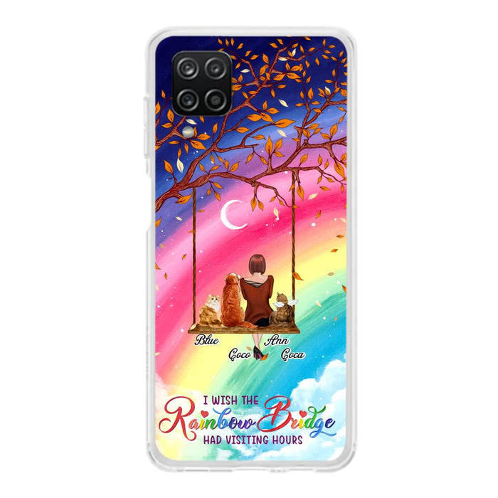 Custom Personalized Pet Mom Phone Case - Memorial Gift For Dog/ Cat Lover - I Wish The Rainbow Bridge Had Visiting Hours - Case For iPhone And Samsung