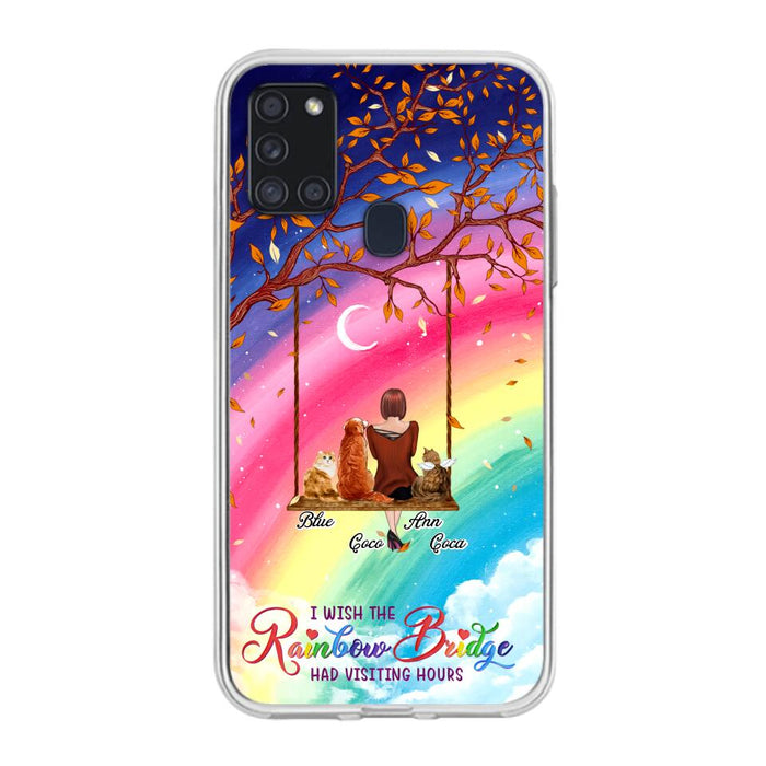 Custom Personalized Pet Mom Phone Case - Memorial Gift For Dog/ Cat Lover - I Wish The Rainbow Bridge Had Visiting Hours - Case For iPhone And Samsung