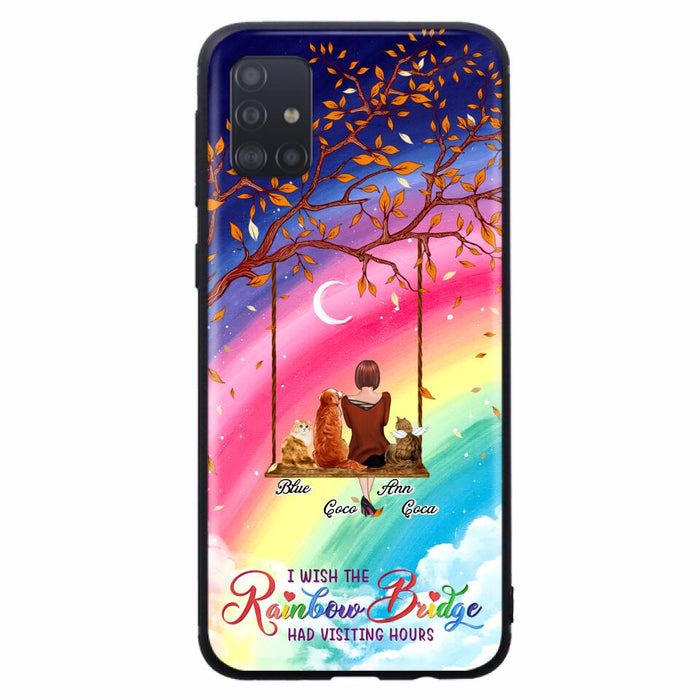 Custom Personalized Pet Mom Phone Case - Memorial Gift For Dog/ Cat Lover - I Wish The Rainbow Bridge Had Visiting Hours - Case For iPhone And Samsung