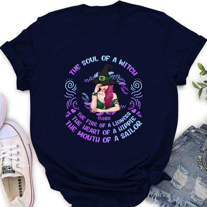 Custom Personalized Witch Shirt/ Hoodie - Halloween Gift Idea For Friends - The Soul Of A Witch