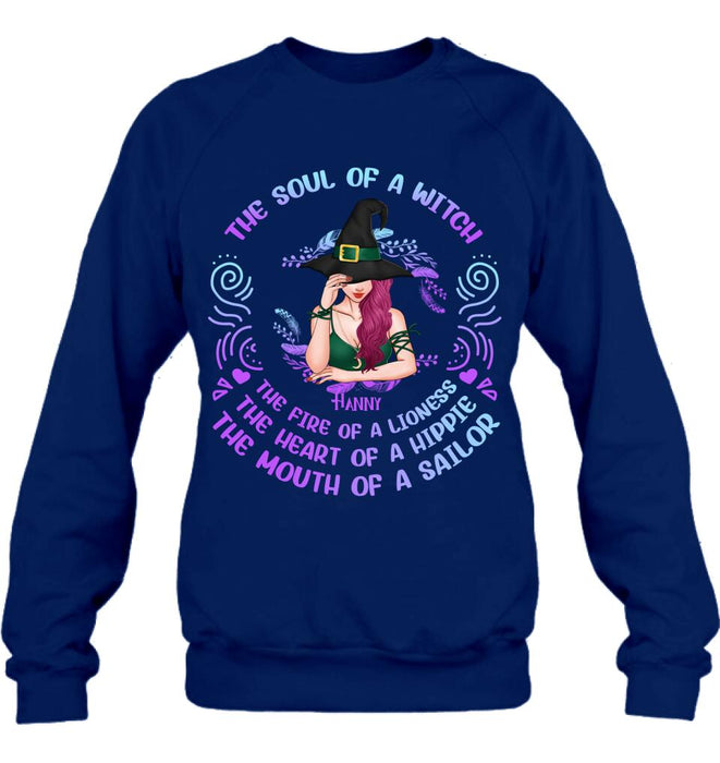 Custom Personalized Witch Shirt/ Hoodie - Halloween Gift Idea For Friends - The Soul Of A Witch