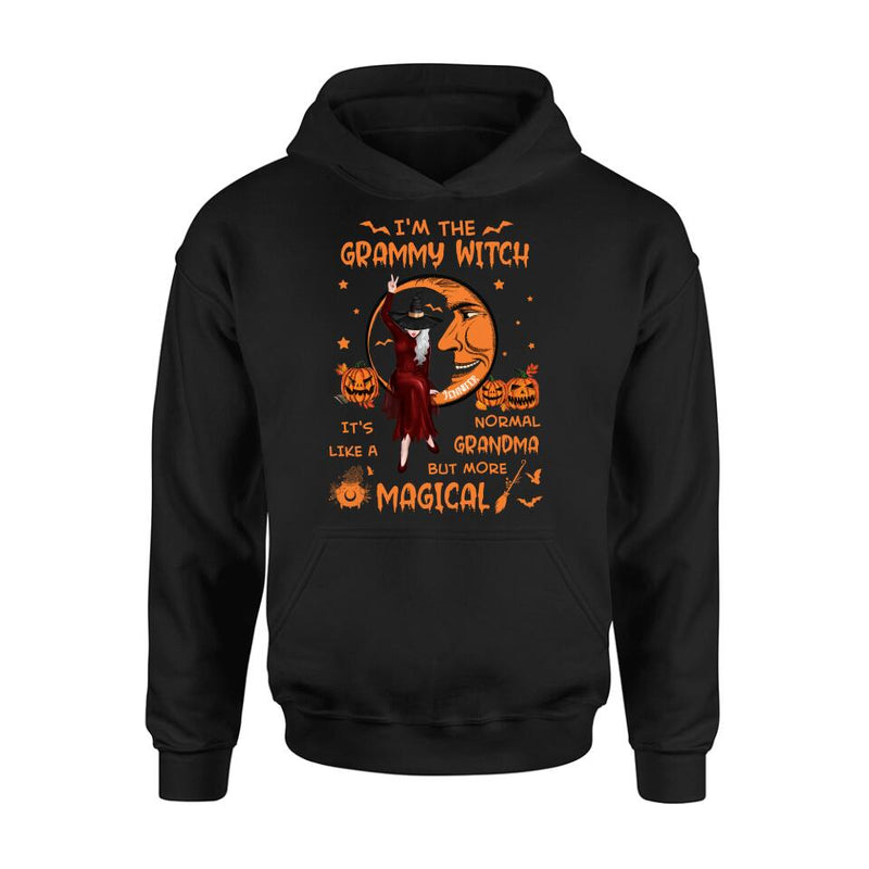 Personalized Grandma Witch Shirt/Hoodie - Gift Idea For Halloween/Grandma - I'm The Grammy Witch It's Like A Normal Grandma But More Magical