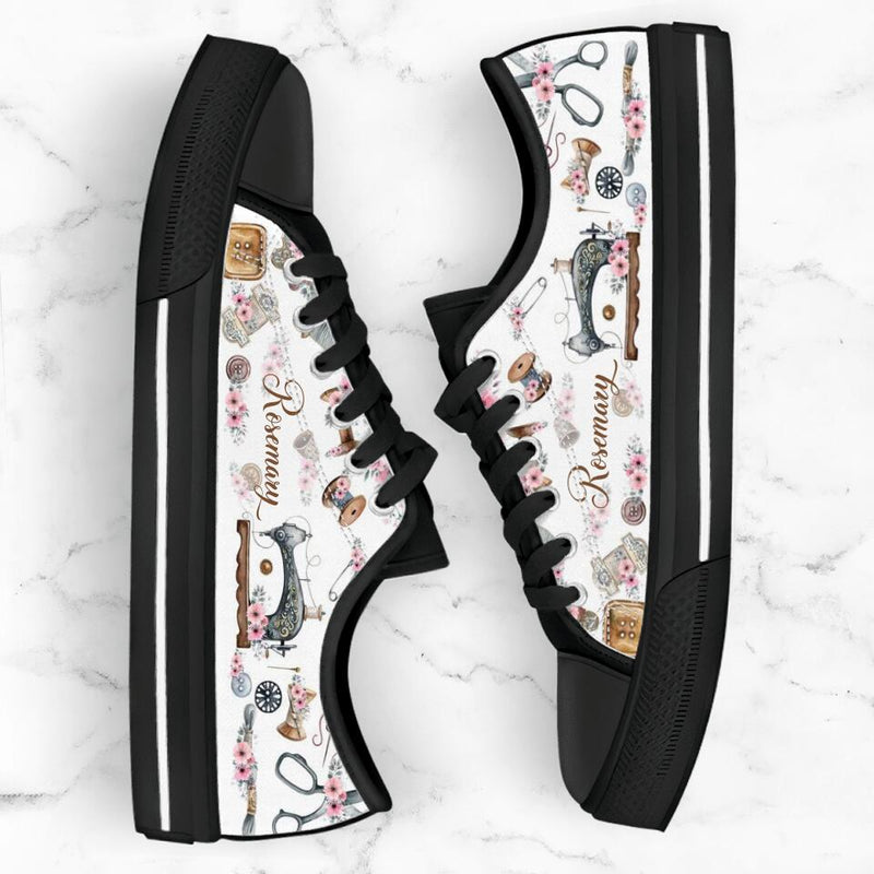 Personalized Sewing Sneakers - Gift Idea For Sewing Lovers - DZ0115