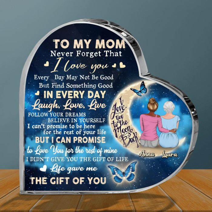 Custom Personalized Mom Crystal Heart - Best Gift Idea For Mother's Day/Birthday - To My Mom