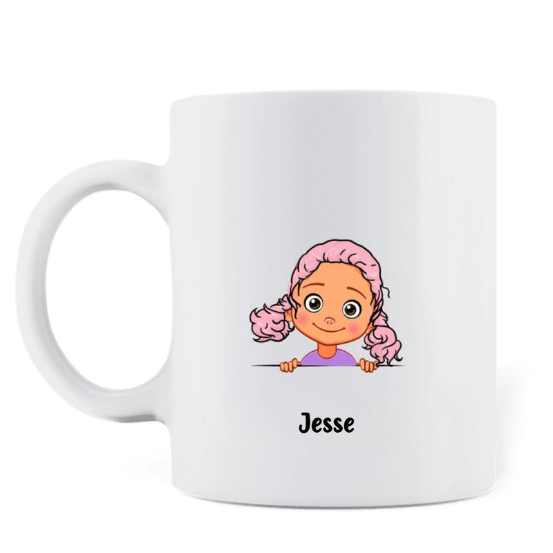Personalized Grandma/Grandpa Coffee Mug - Up to 6 Grandkids - I Try To Retire But Now I Work For My Grandkids - MYEIS0