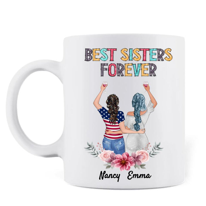 Custom Personalized Sisters Mug - Upto 3 Sisters - Gift Idea For Friends/Sisters - You're My Lil' Sister But You're Still A Bitch