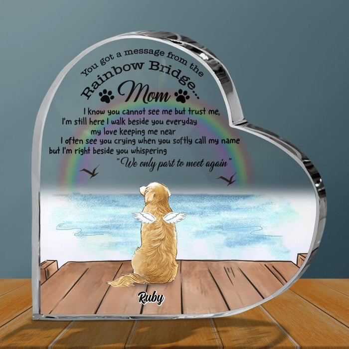 Custom Personalized Memorial Pet Crystal Heart - Memorial Gift For Dog/ Cat Lover - I'm Still Here