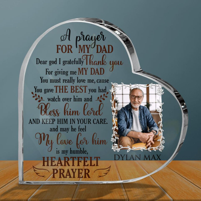 Personalized Photo Dad Acrylic Plaque -  Best Gift Idea For Dad - A Prayer For My Dad