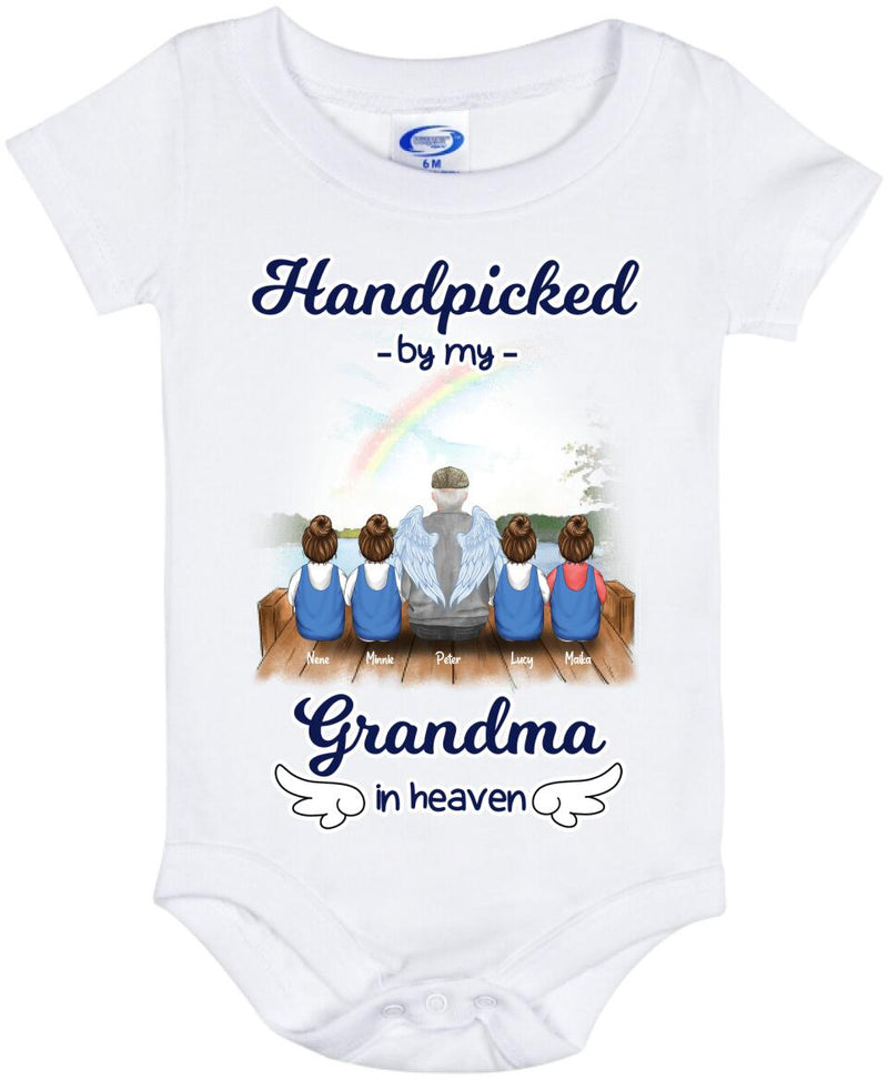 Personalized Memorial Grandpa/Grandma Baby Jumpsuit - Up to 4 Kids - Best Gift For Baby - Handpicked By My Grandma In Heaven - FD4SD8