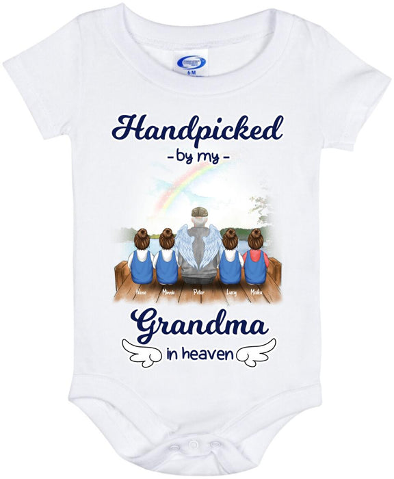 Personalized Memorial Grandpa/Grandma Baby Jumpsuit - Up to 4 Kids - Best Gift For Baby - Handpicked By My Grandma In Heaven - FD4SD8