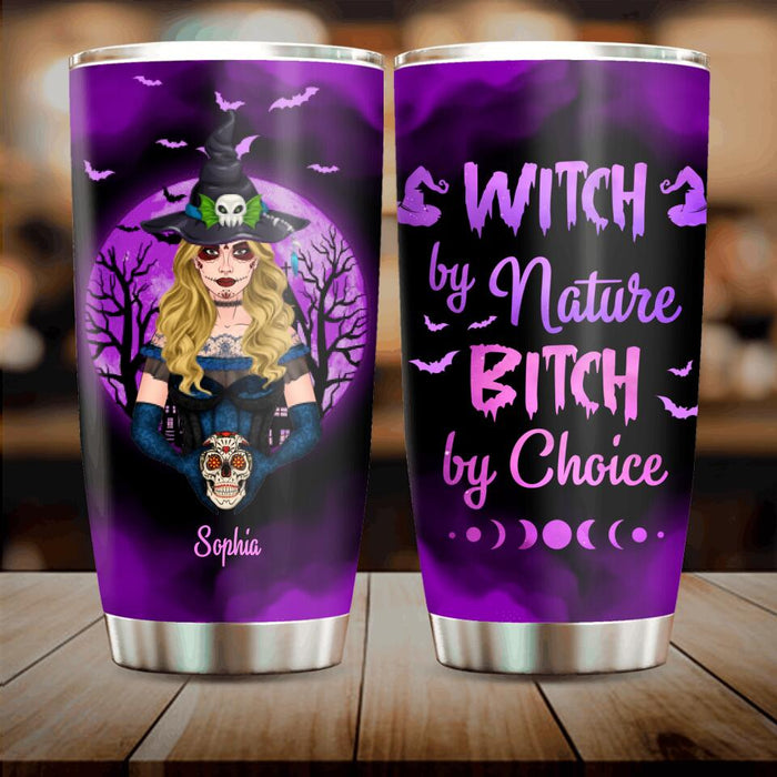 Custom Personalized Witch Friend Tumbler - Upto 3 Girls - Gift For Halloween/Friends/Besties - Witches By Nature