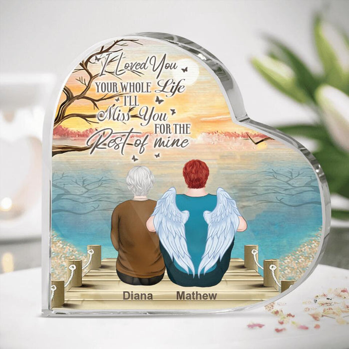 Custom Personalized Memorial Daughter/ Son Crystal Heart - Memorial Gifts For Loss Of Daughter/ Son - I Loved You Your Whole Life I'll Miss You For The Rest Of Mine