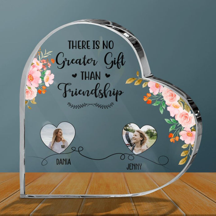 Custom  Friend Photos Crystal Heart - Gift Idea For Best Friends up to 6 People - There Is No Greater Gift Than Friendship
