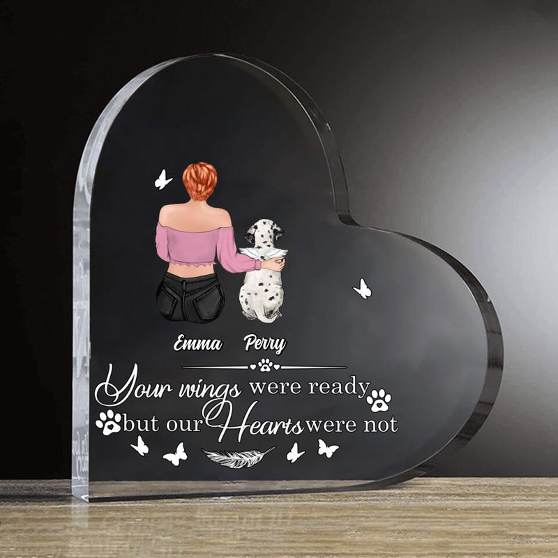 Personalized Memorial Pet Crystal Heart - Up to 5 Dogs/Cats - Memorial Gift Idea For Dog/Cat Lover - You Were My Favorite Hello And My Hardest Goodbye