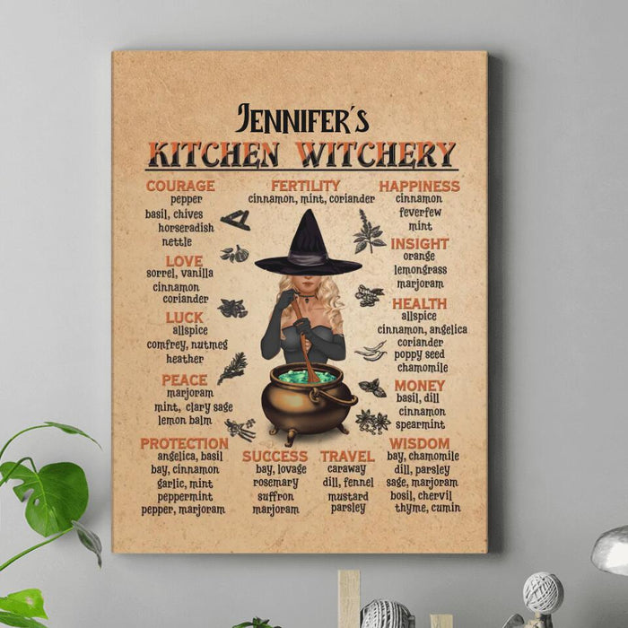 Custom Personalized Kitchen Witchery Canvas - Gift Idea For Halloween/ Witches/ Friends