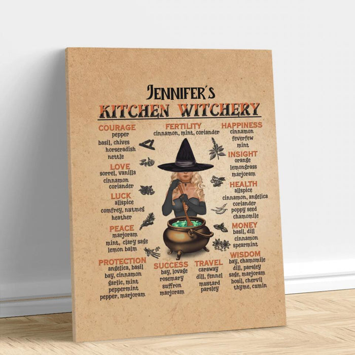 Custom Personalized Kitchen Witchery Canvas - Gift Idea For Halloween/ Witches/ Friends