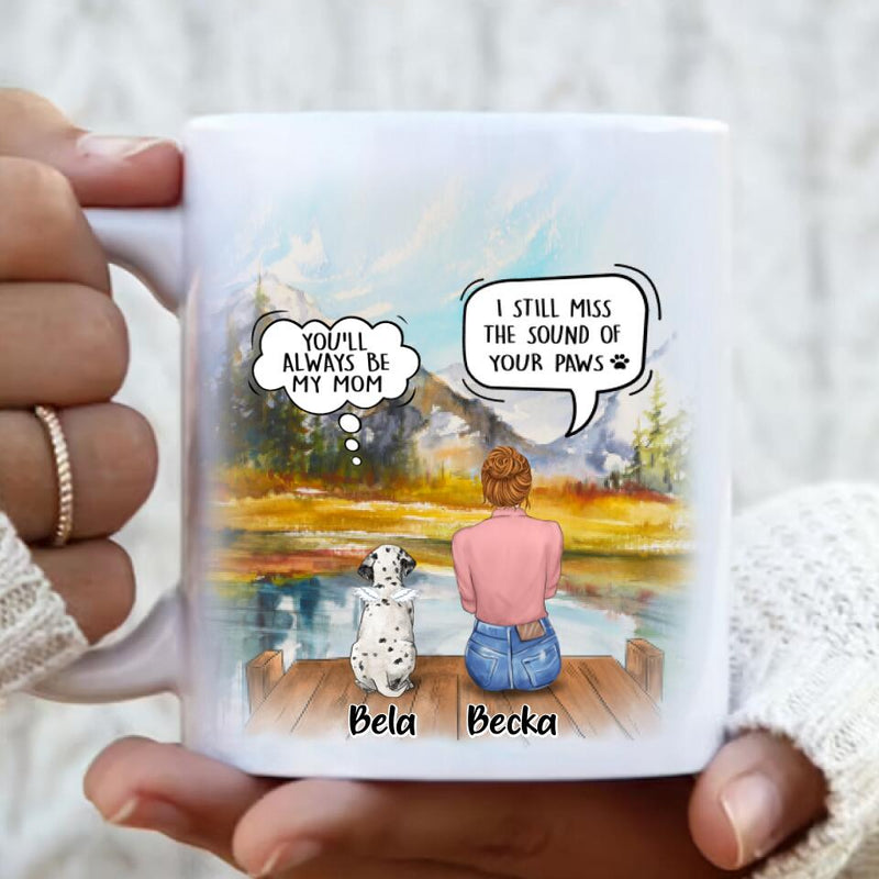 Personalized Memorial Pet Mom Mug - Woman With Up to 5 Pets - Best Gift For Pet Lover - It's So Hard To Say Goodbye