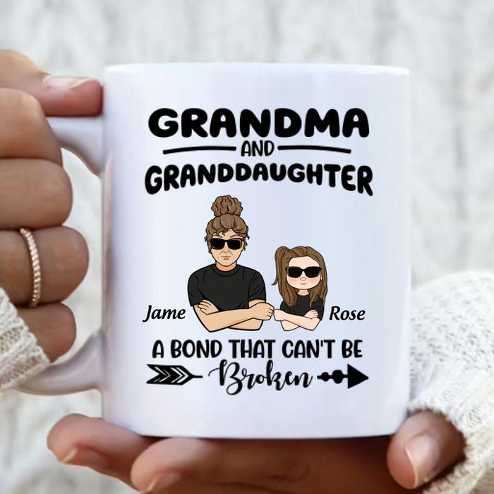Custom Personalized Grandma & Grandkids Coffee Mug - A Bond That Can't Be Broken - B201YH