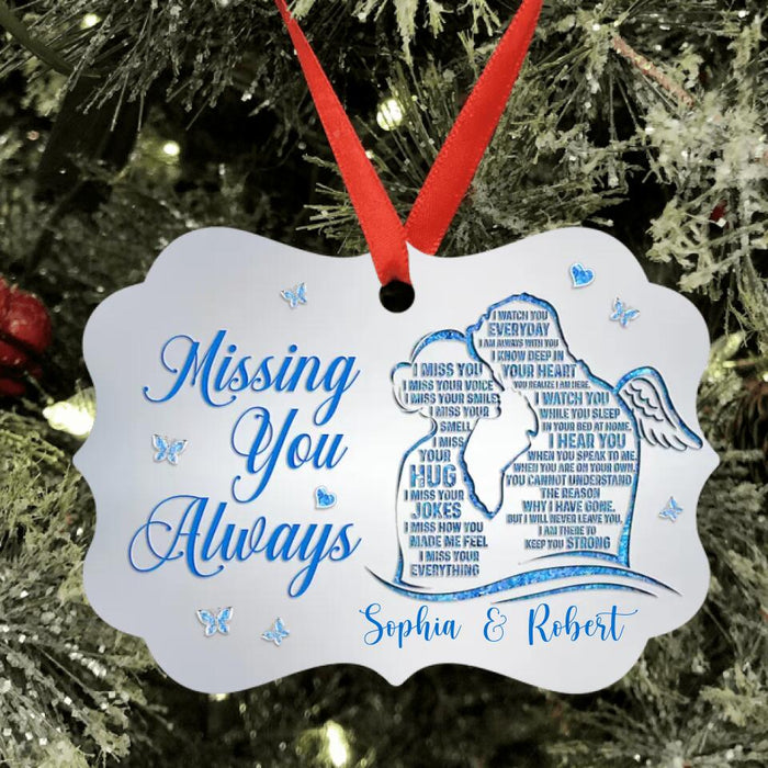 Custom Personalized Couple Ornament - Memorial Gift For Couple - Missing You Always