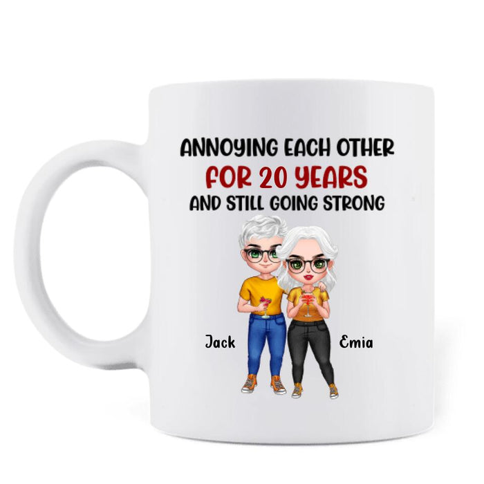Custom Personalized Couple Coffee Mug - Gifts for Couples, Lovers, Husband and Wife - Annoying Each Other Couple - Happy Valentine's Day