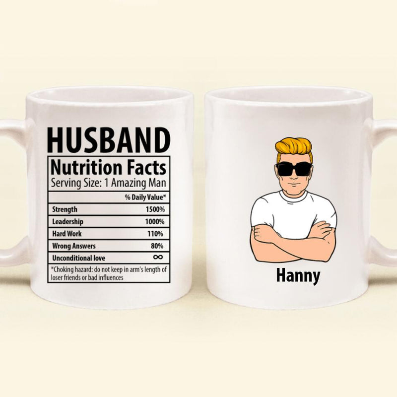Personalized Husband And Wife Nutrition Facts Coffee Mug - Gifts for Couples, Lovers - Happy Valentine's Day