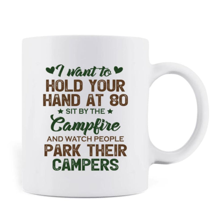 Custom Personalized Camping Couple Coffee Mug - Gift Idea For Couple/ Camping Lover - Husband And Wife Camping Partners For Life