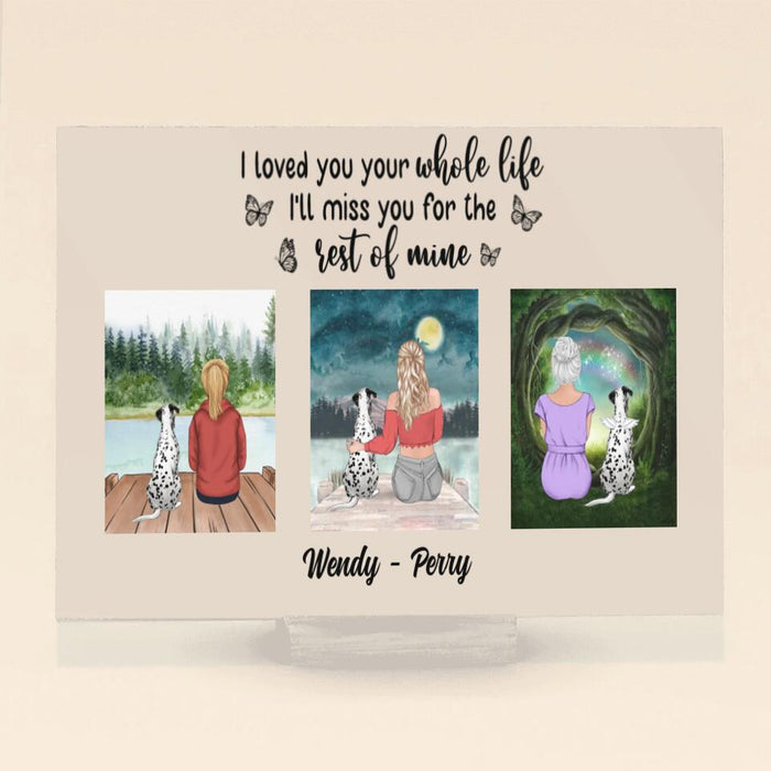 Custom Personalized Dog Mom Acrylic Plaque - Memorial Gift Idea For Dog Lovers/Dog Owners - I Loved You Your Whole Life