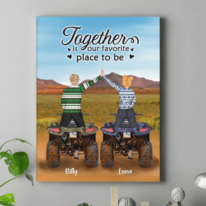 Custom Personalized ATV Couple Canvas - Best Gift For ATV Riders - Together is our favorite place to be