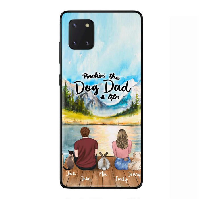 Custom Personalized Pet Couple Phone Case - Couple With Upto 3 Pets - Case For iPhone And Samsung