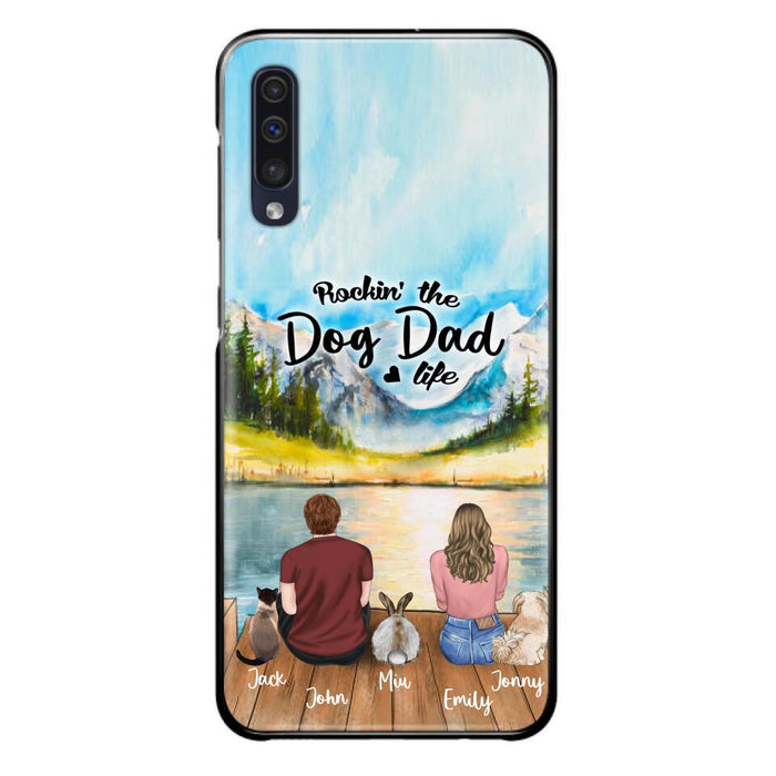 Custom Personalized Pet Couple Phone Case - Couple With Upto 3 Pets - Case For iPhone And Samsung