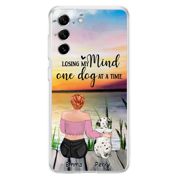 Custom Personalized Pet Mom/Dad Phone Case For iPhone/ Samsung - Gift Idea For Pet Owner With Up To 5 Cats/ Dogs - Losing My Mind One Dog At A Time