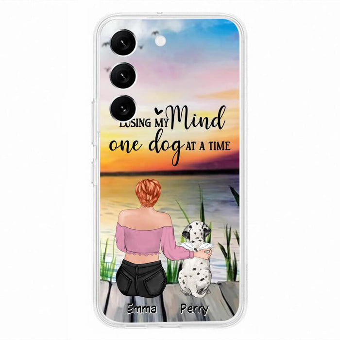 Custom Personalized Pet Mom/Dad Phone Case For iPhone/ Samsung - Gift Idea For Pet Owner With Up To 5 Cats/ Dogs - Losing My Mind One Dog At A Time