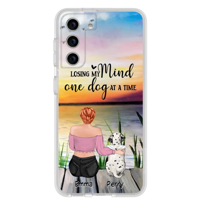 Custom Personalized Pet Mom/Dad Phone Case For iPhone/ Samsung - Gift Idea For Pet Owner With Up To 5 Cats/ Dogs - Losing My Mind One Dog At A Time