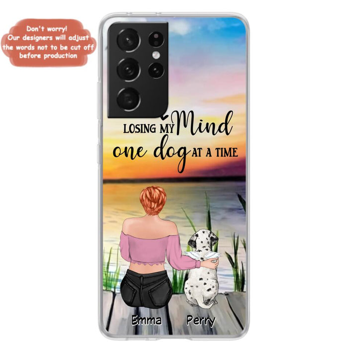 Custom Personalized Pet Mom/Dad Phone Case For iPhone/ Samsung - Gift Idea For Pet Owner With Up To 5 Cats/ Dogs - Losing My Mind One Dog At A Time