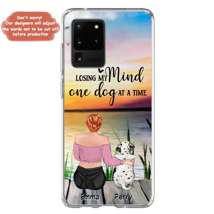 Custom Personalized Pet Mom/Dad Phone Case For iPhone/ Samsung - Gift Idea For Pet Owner With Up To 5 Cats/ Dogs - Losing My Mind One Dog At A Time