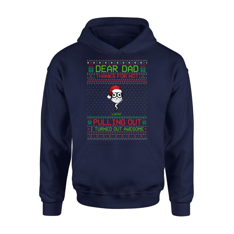 Personalized Great Job Xmas T-shirt/ Long Sleeve/Sweatshirt/Hoodie - Up to 7 Sperms - Christmas Gift Idea For Father - Thanks For Not Pulling Out