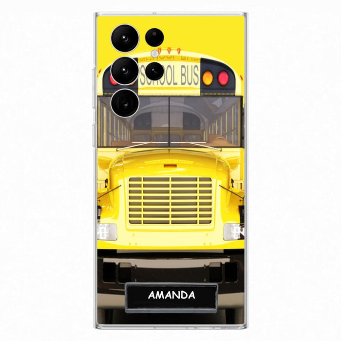 Custom Personalized School Bus Phone Case - Gift Idea For School Bus Lovers - Case For iPhone, Samsung and Xiaomi