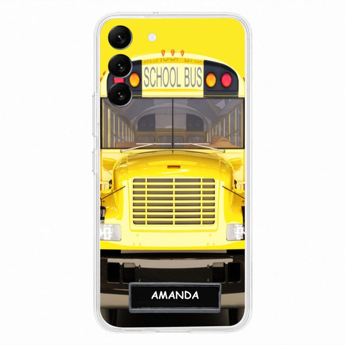 Custom Personalized School Bus Phone Case - Gift Idea For School Bus Lovers - Case For iPhone, Samsung and Xiaomi