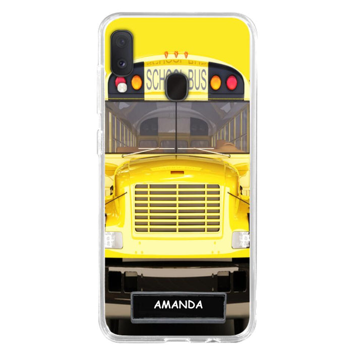 Custom Personalized School Bus Phone Case - Gift Idea For School Bus Lovers - Case For iPhone, Samsung and Xiaomi