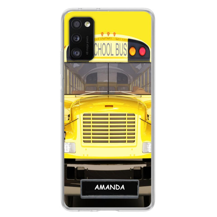 Custom Personalized School Bus Phone Case - Gift Idea For School Bus Lovers - Case For iPhone, Samsung and Xiaomi